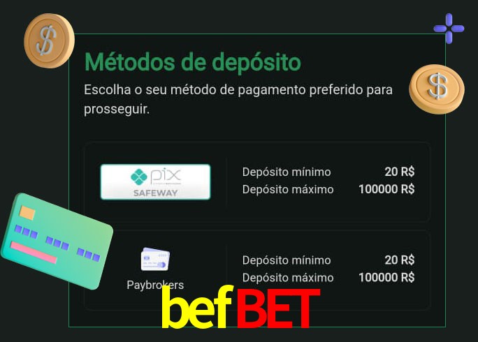 O cassino befbet oferece uma grande variedade de métodos de pagamento